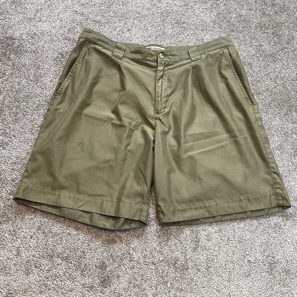 Columbia Sportswear Shorts Mens 38 Green Outdoor Hiking Camping 9" Inseam Solid